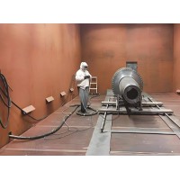 大型工件表面清理設備全自動噴砂房